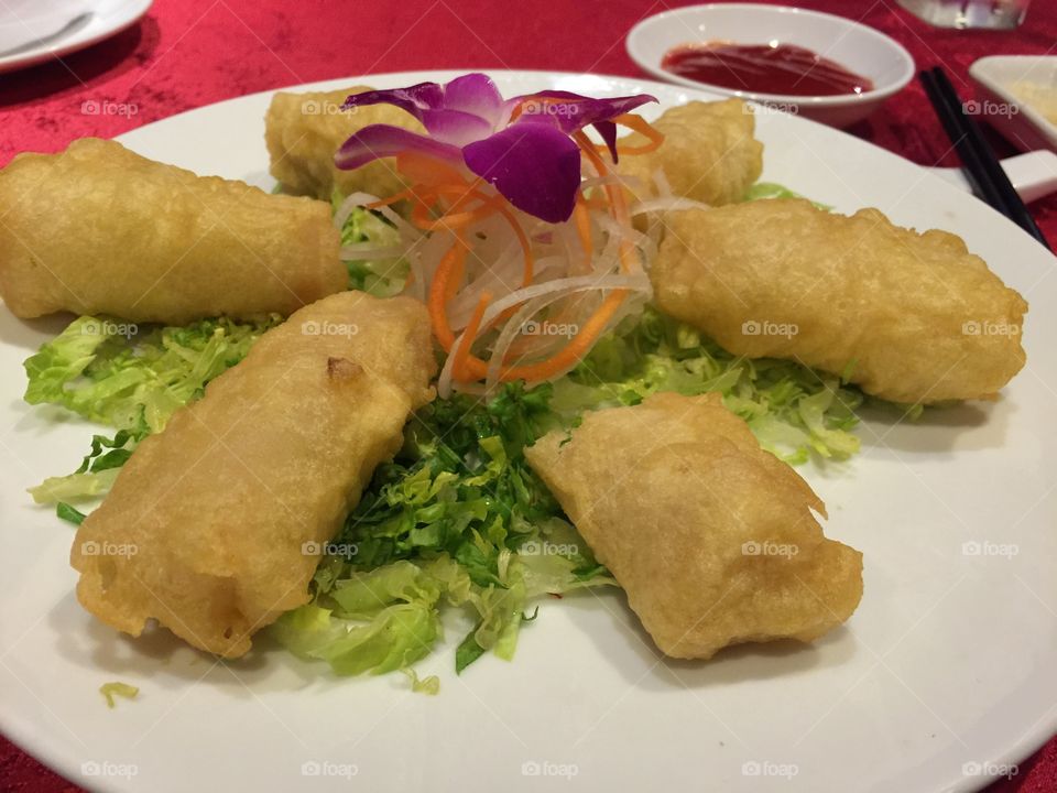 Vegetable spring rolls 