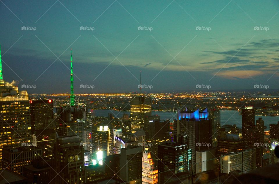 Manhattan at night 