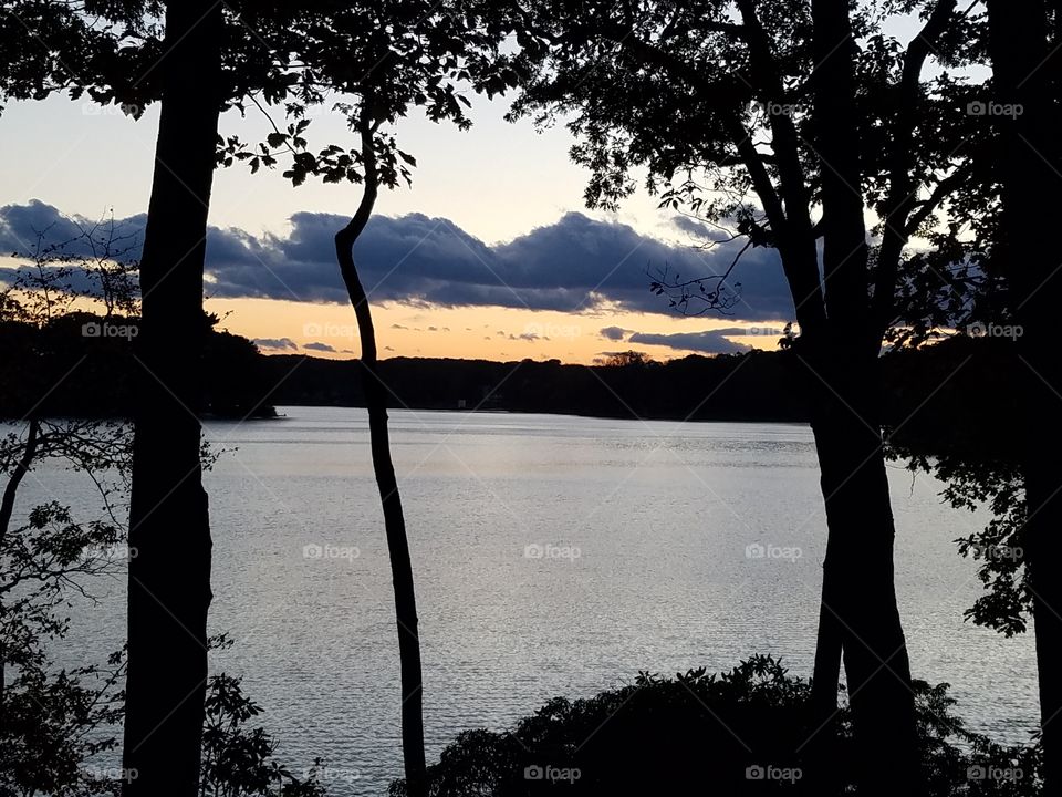 Sunset and lake
