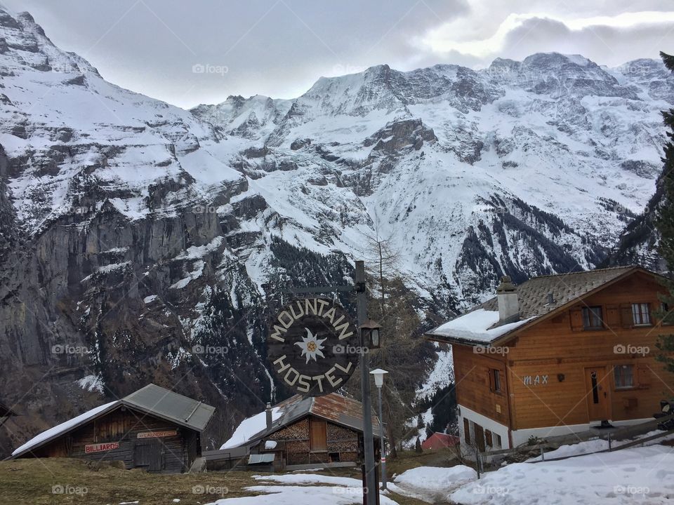 Swiss winter landscape 