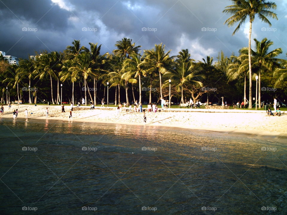 Peoples enjoying at beach