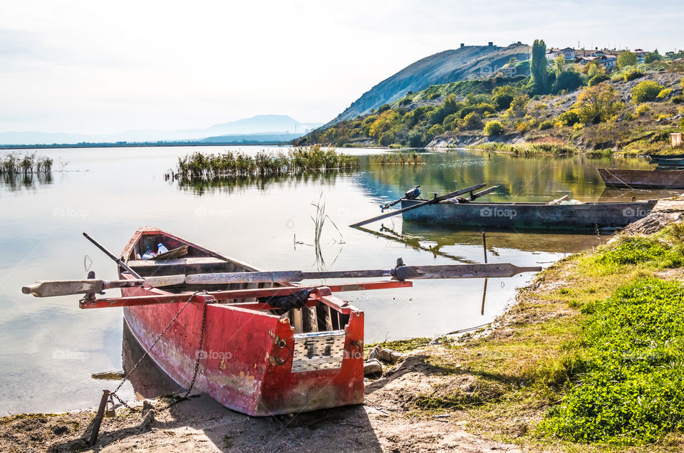 Fishing Boat In The Lake Port
