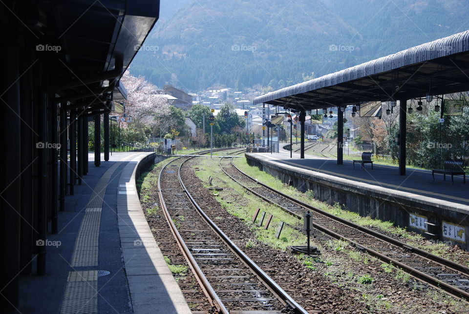 Train rails in Japan