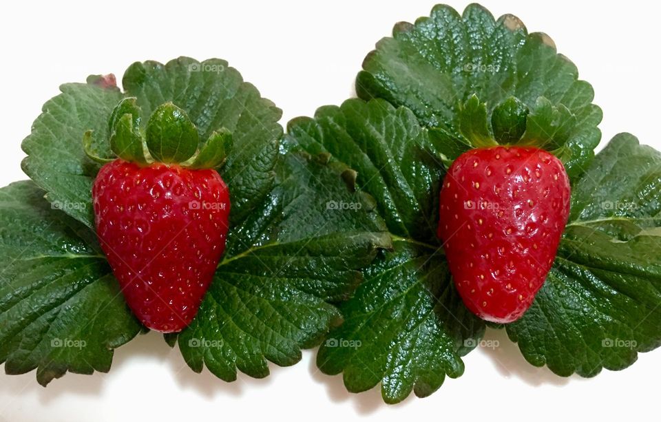 Red juicy strawberries 