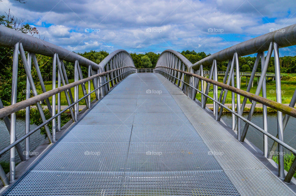 Bicycle Bridge In The Netherlands