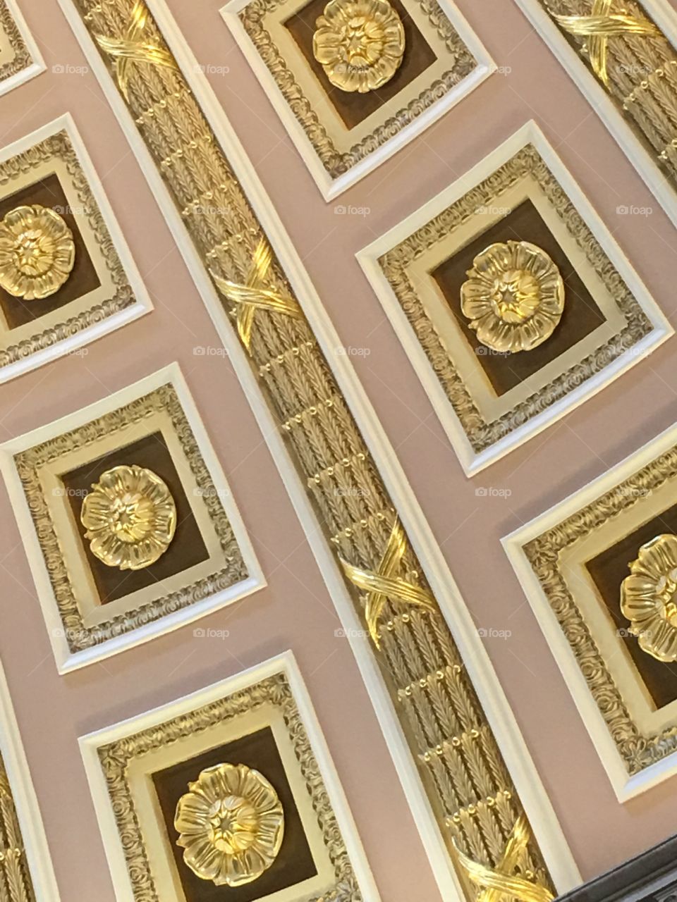 Pink Ornate Ceiling 
