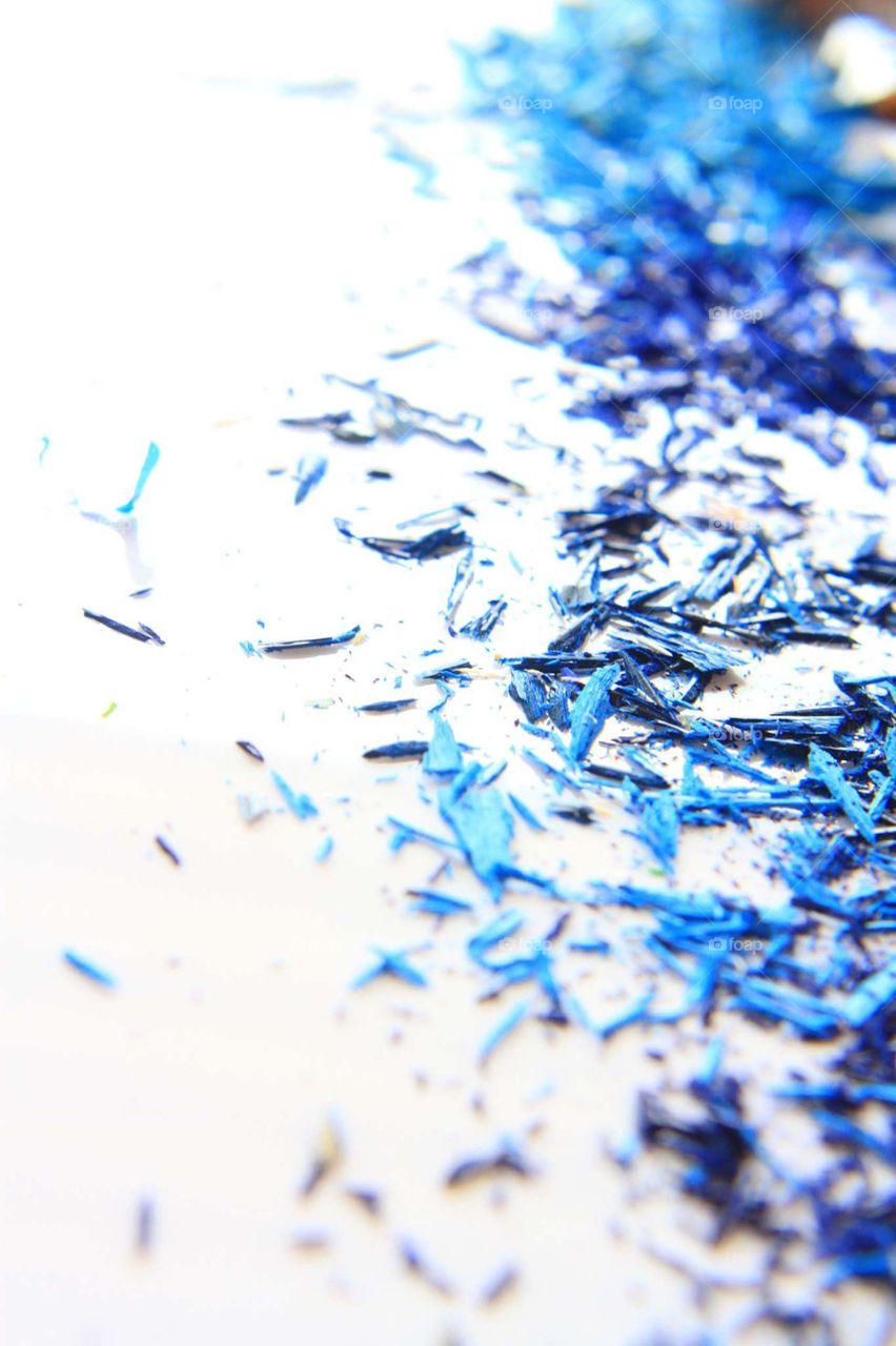 blue color. blue color pencil dust
