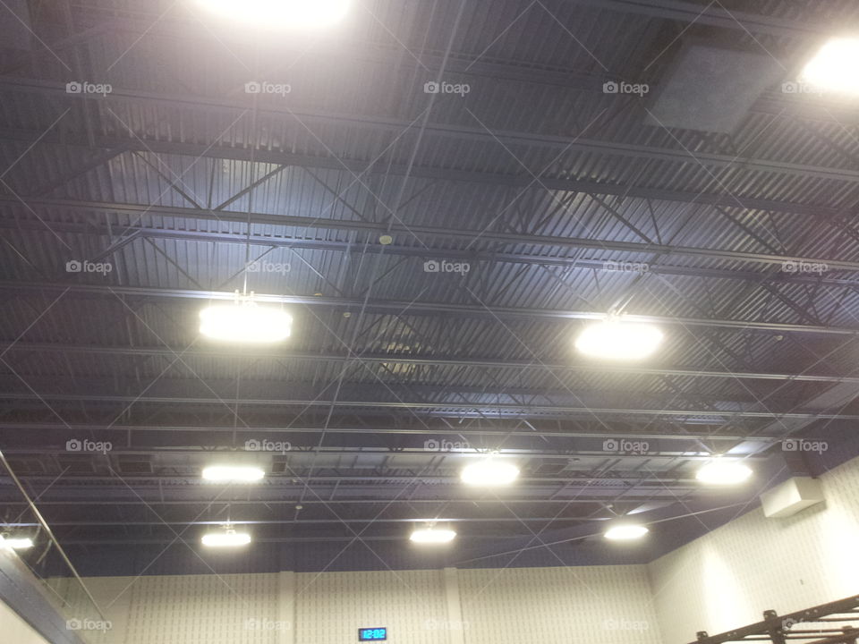 Fitness center ceiling at SUNY Buffalo 