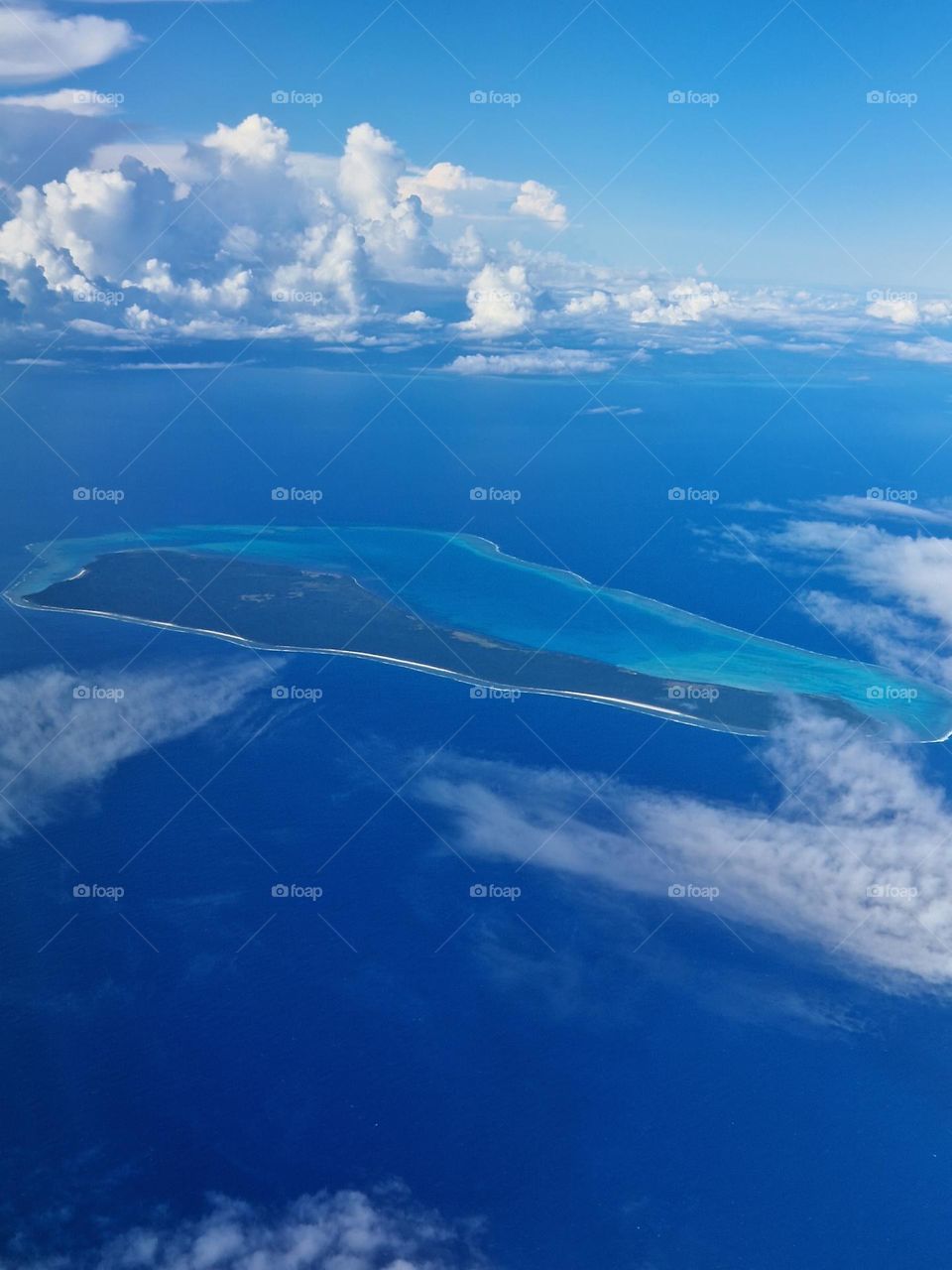 Fiji Island from the airplane