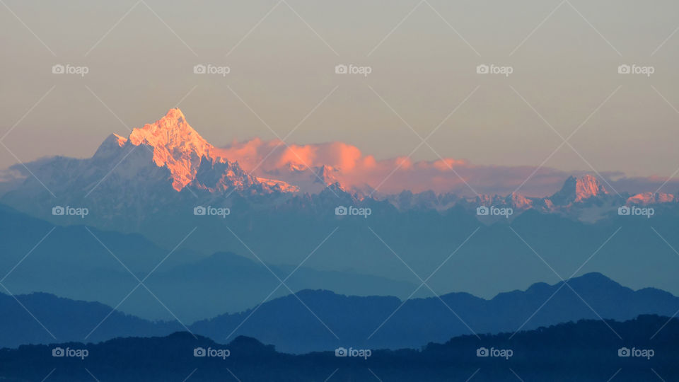 sunrise in the Himalayas