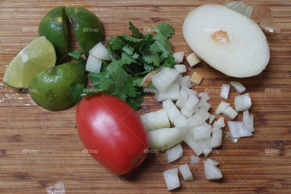 Making Pico De Gallo 