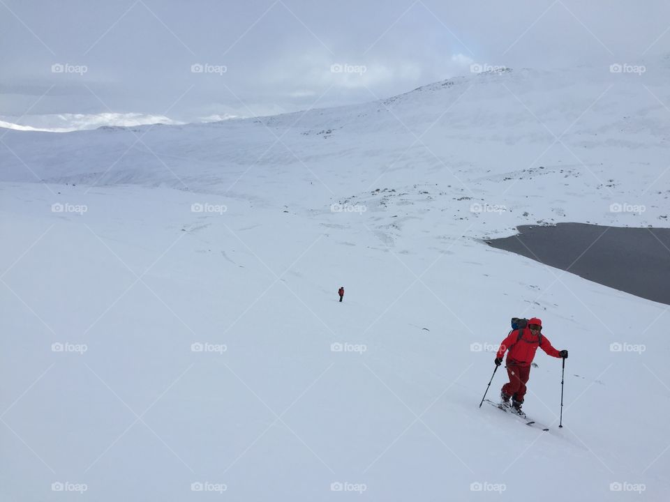 A rare day on skis in the Lake District. 