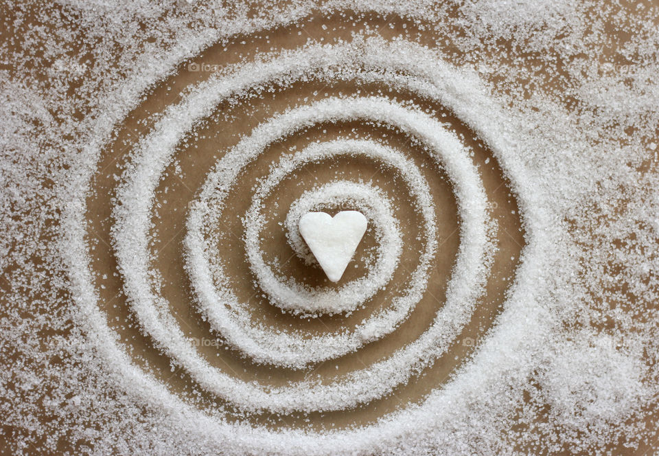 Sugar spirals and a sugar heart