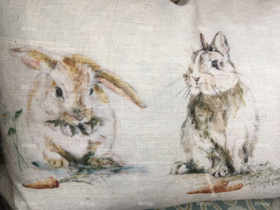 Adorable crafted rabbits.