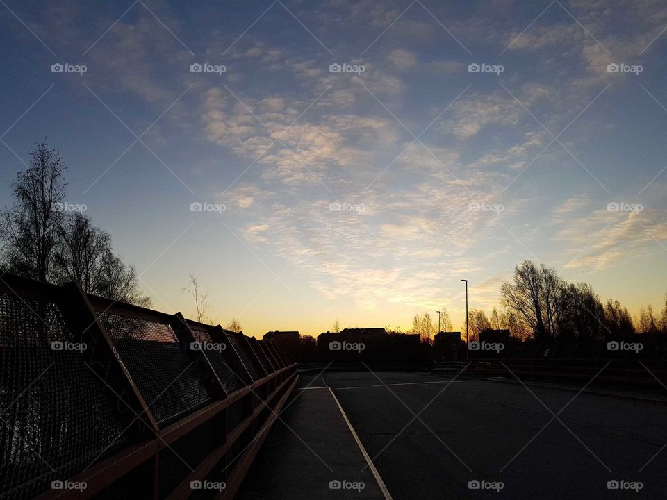 walk on the footbridge