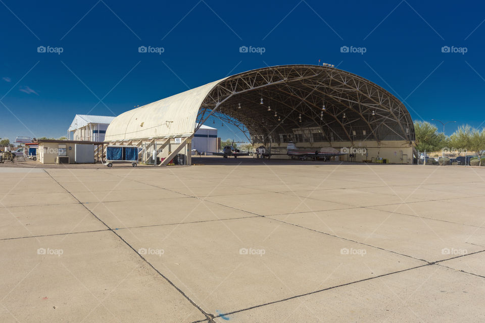 Vintage Airport Airplane Hangar