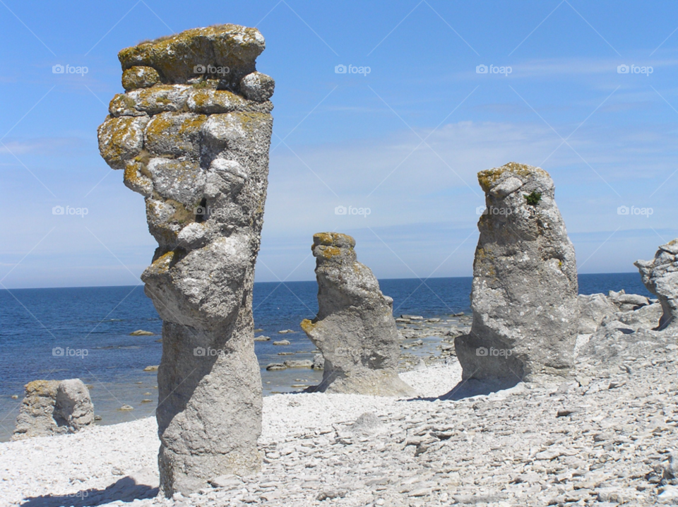 water sea gotland stone by MagnusPm
