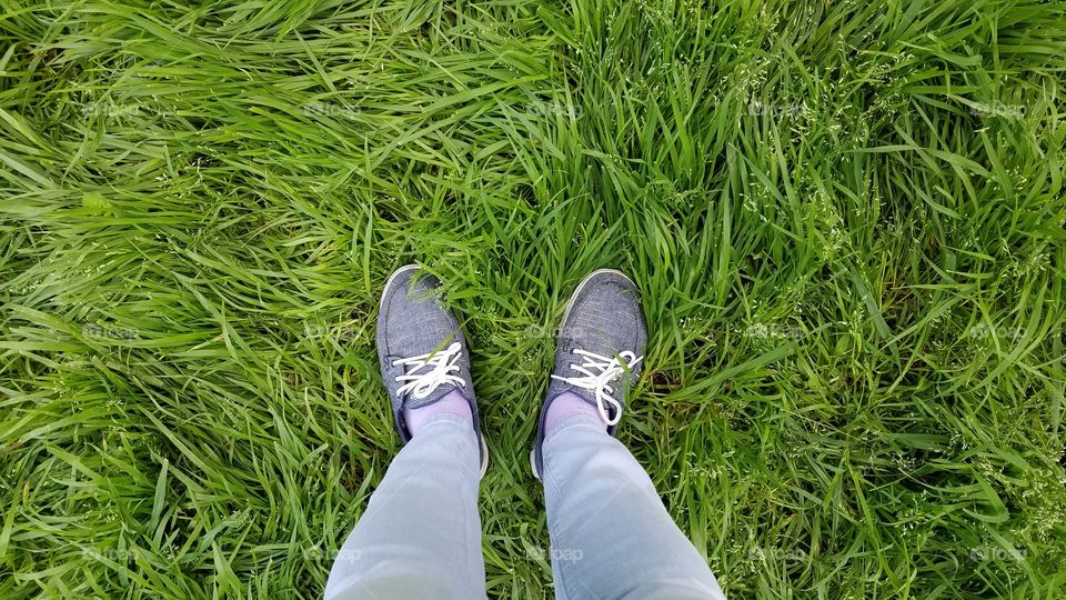 Walking on the grass