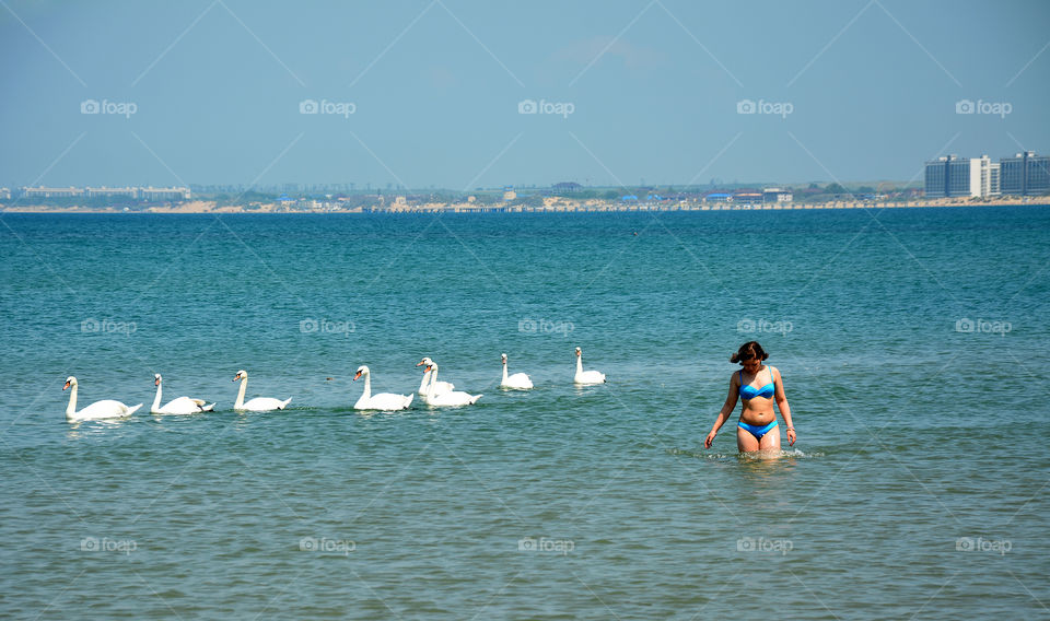 Early summer swimming in Anapa