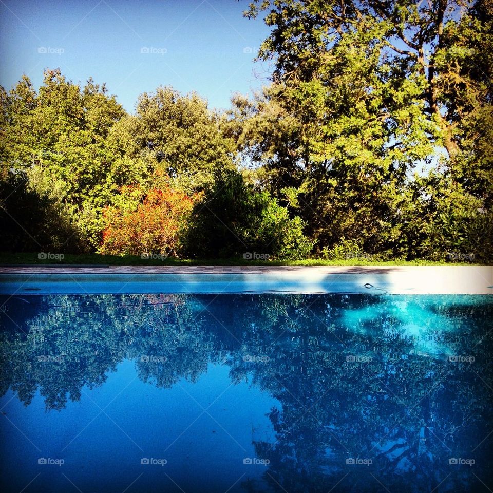 water blue swim pool by alekime