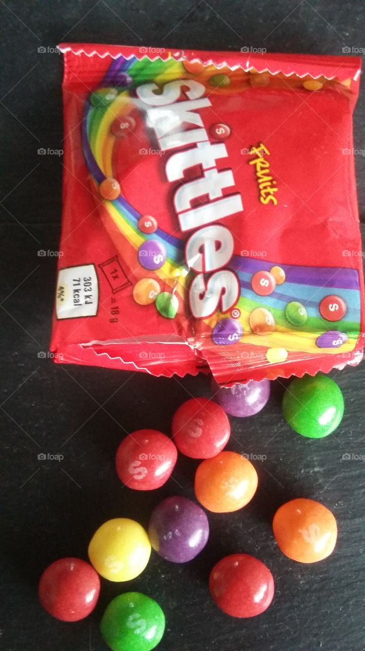 Skittles colorful sweet candy