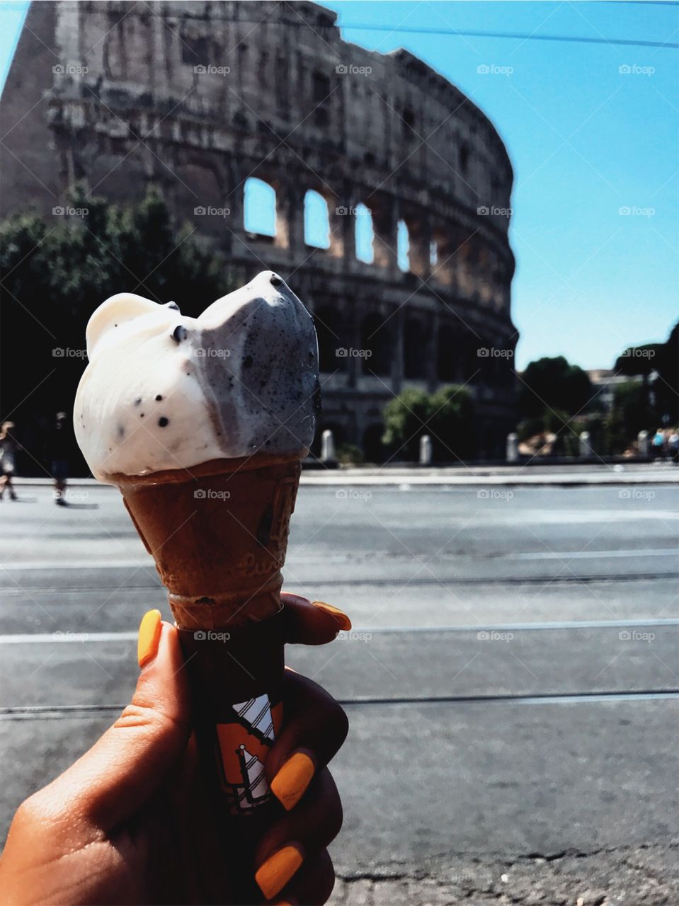 gelato by the colosseum; rome, italy