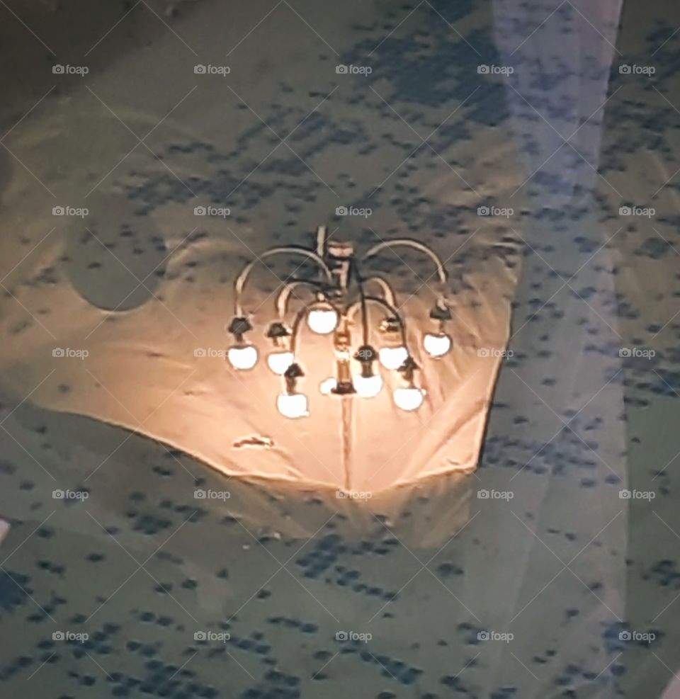 Reflection of the chandelier in the water,seeing double,chandelier,water,double,reflection,Reflecting, seeing