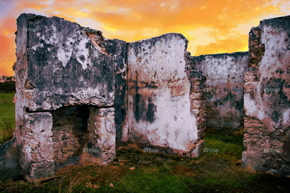 Sunset Over The Ruins