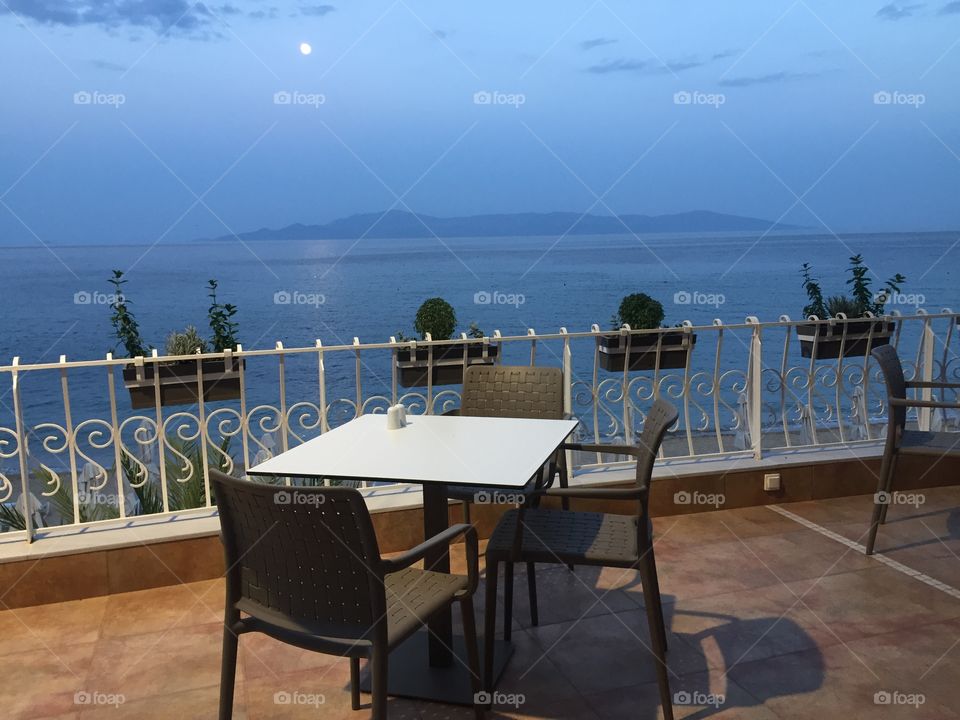 Beautiful view of sea in Greece Resort