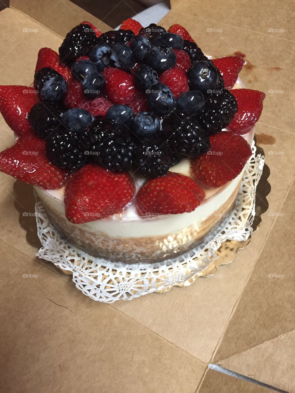 Cheesecake with Berries On Too from Whole Foods