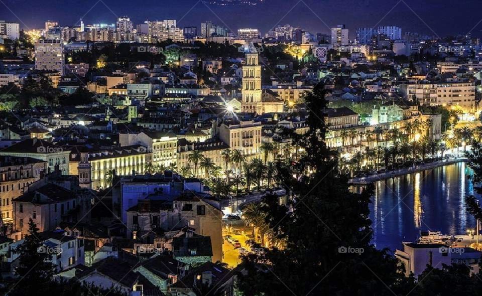 Split city from Croatia Night