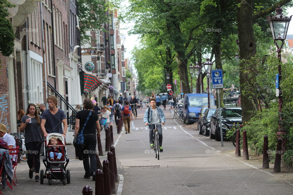 biker in Amsterdam