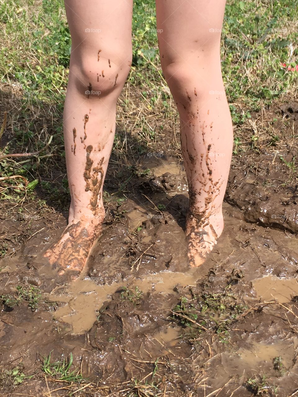 Muddy legs!