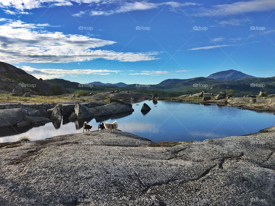 A lake at the mountains of Narvik