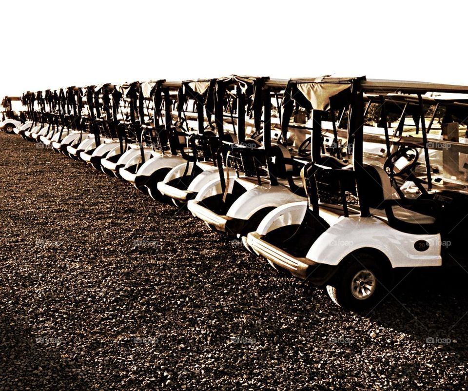 Golf cart lineup