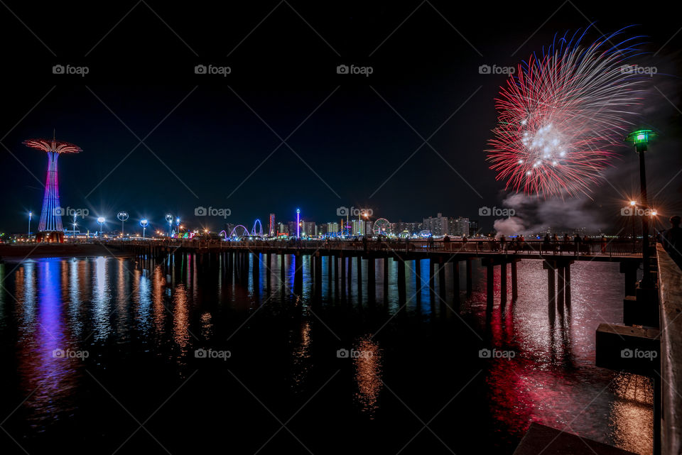 Coney Island at Night