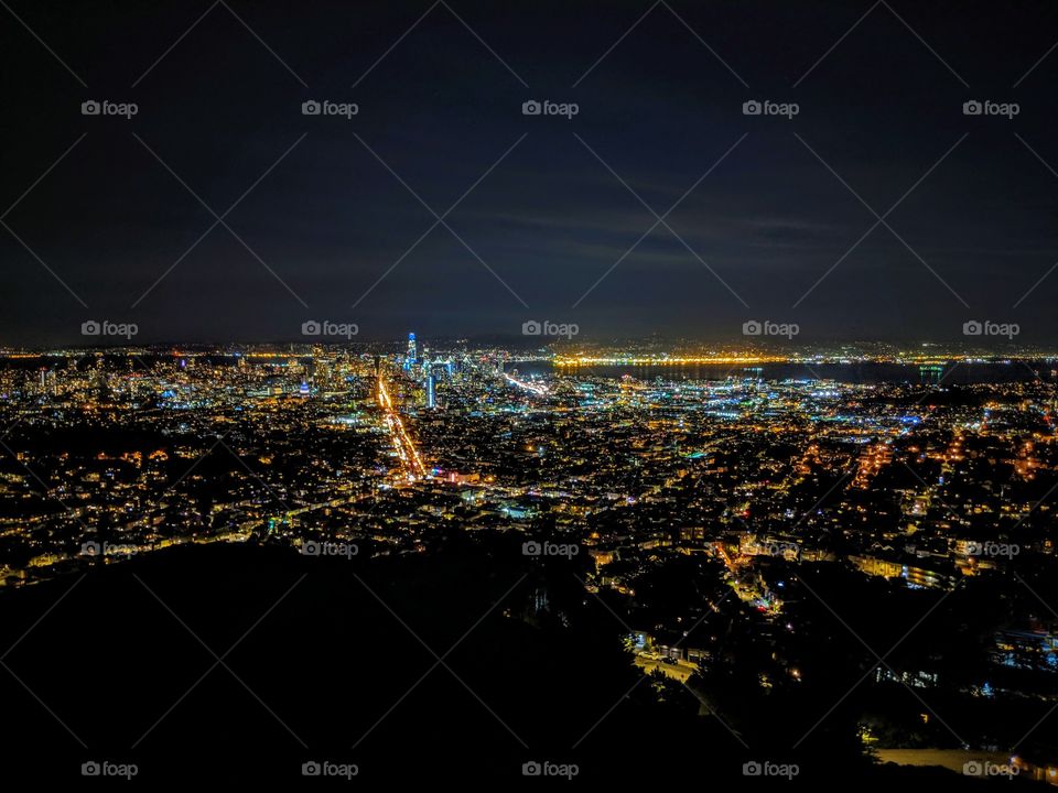 Beautiful view of San Francisco at night