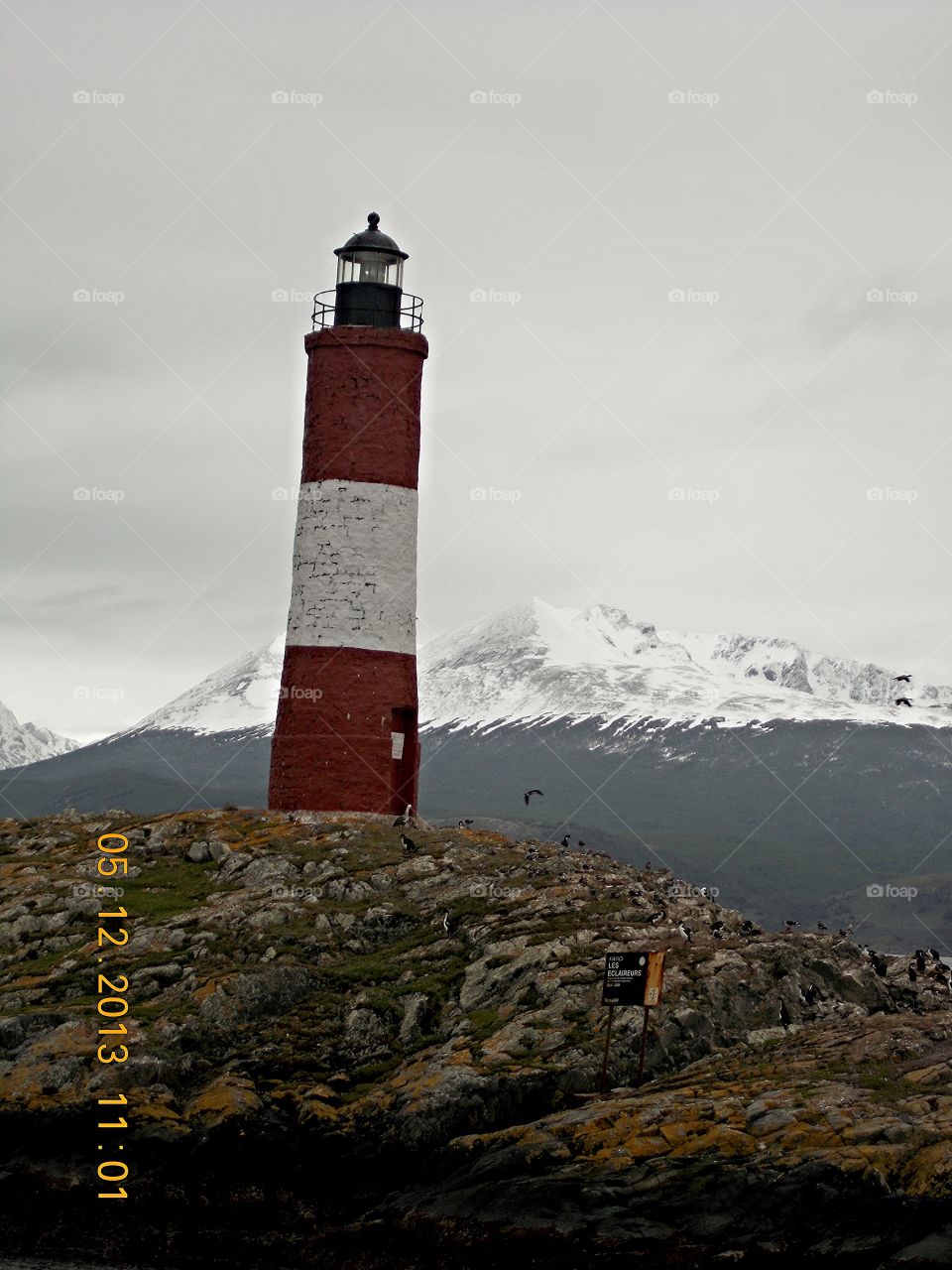 lighthouse and mountains