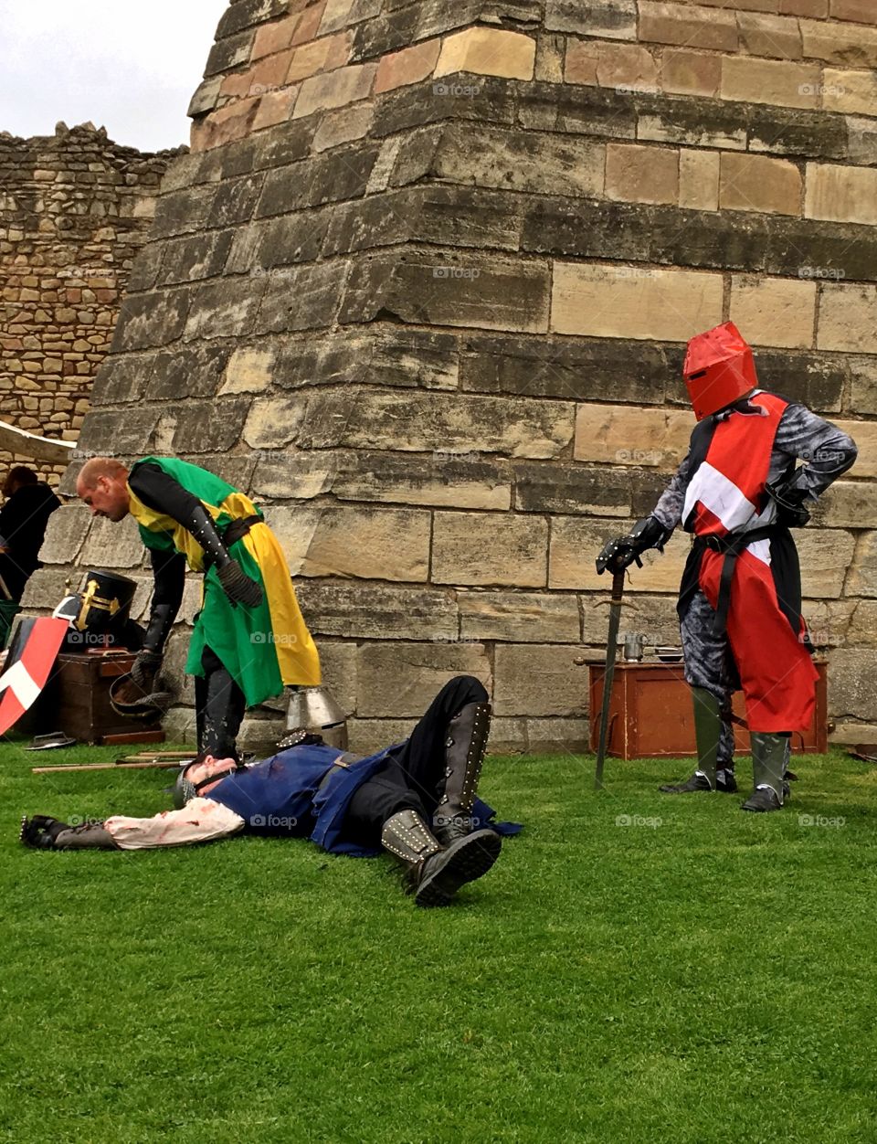 Medieval Knights sword fighting