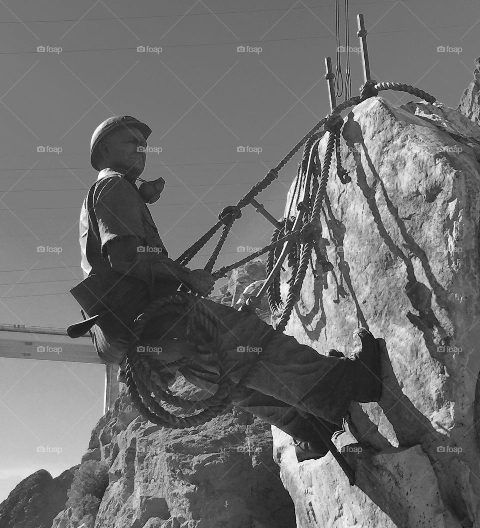 Monument worker at Hoover Dam