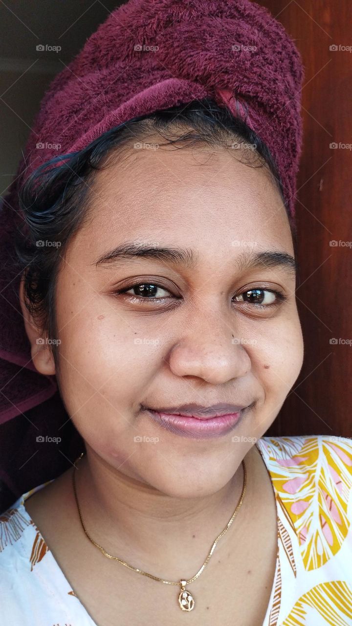 Asian girl face portrait