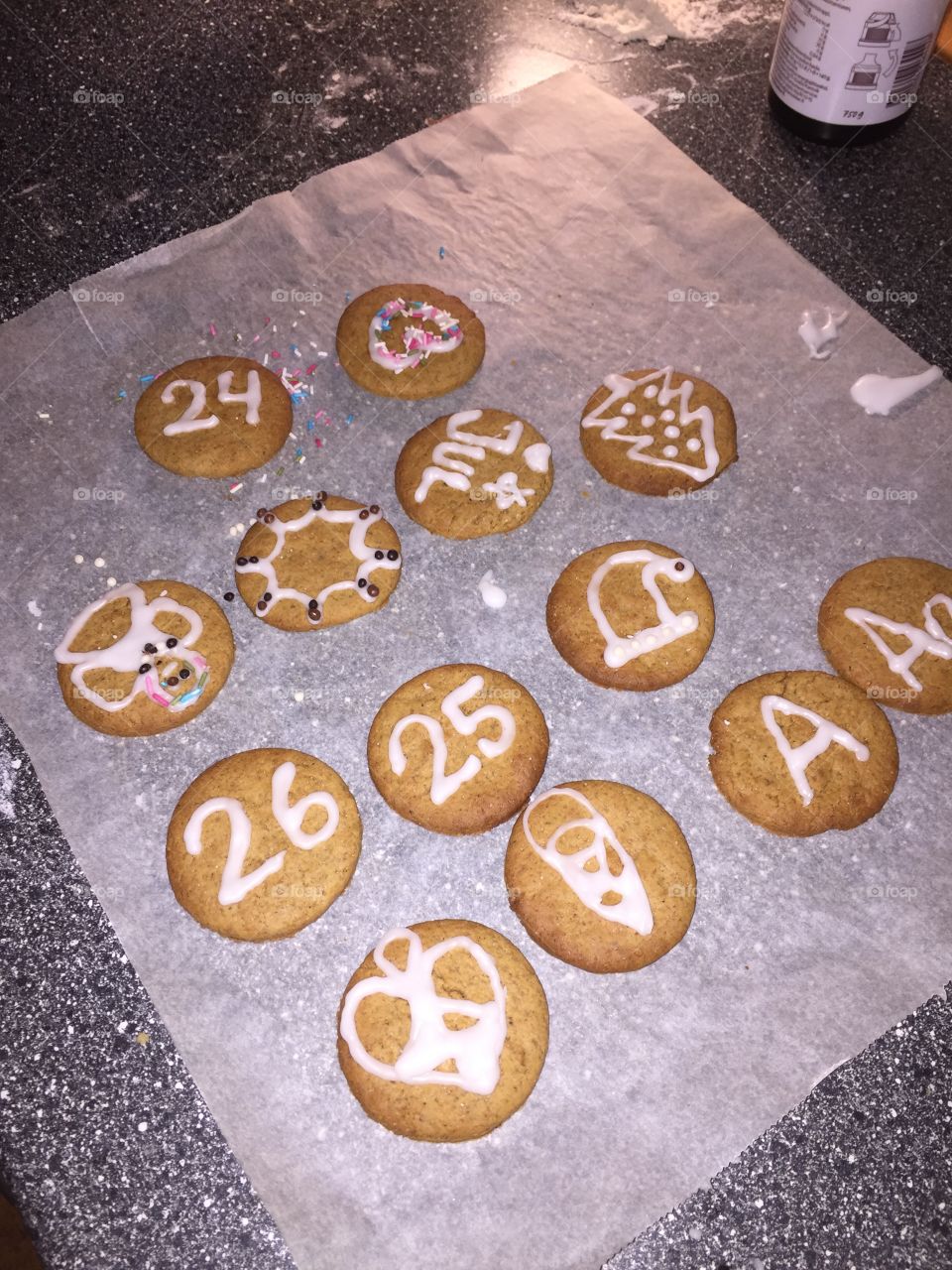 Homemade decorated cookies