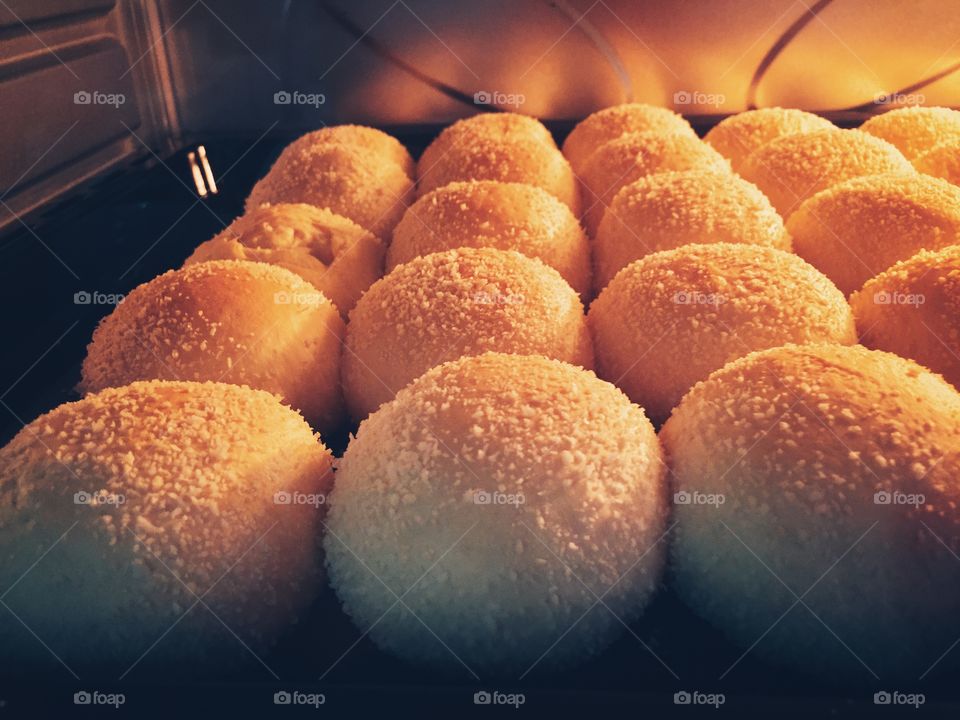 Freshly baked home bread.