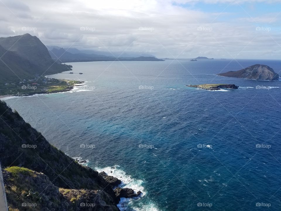 High angle view of seascape