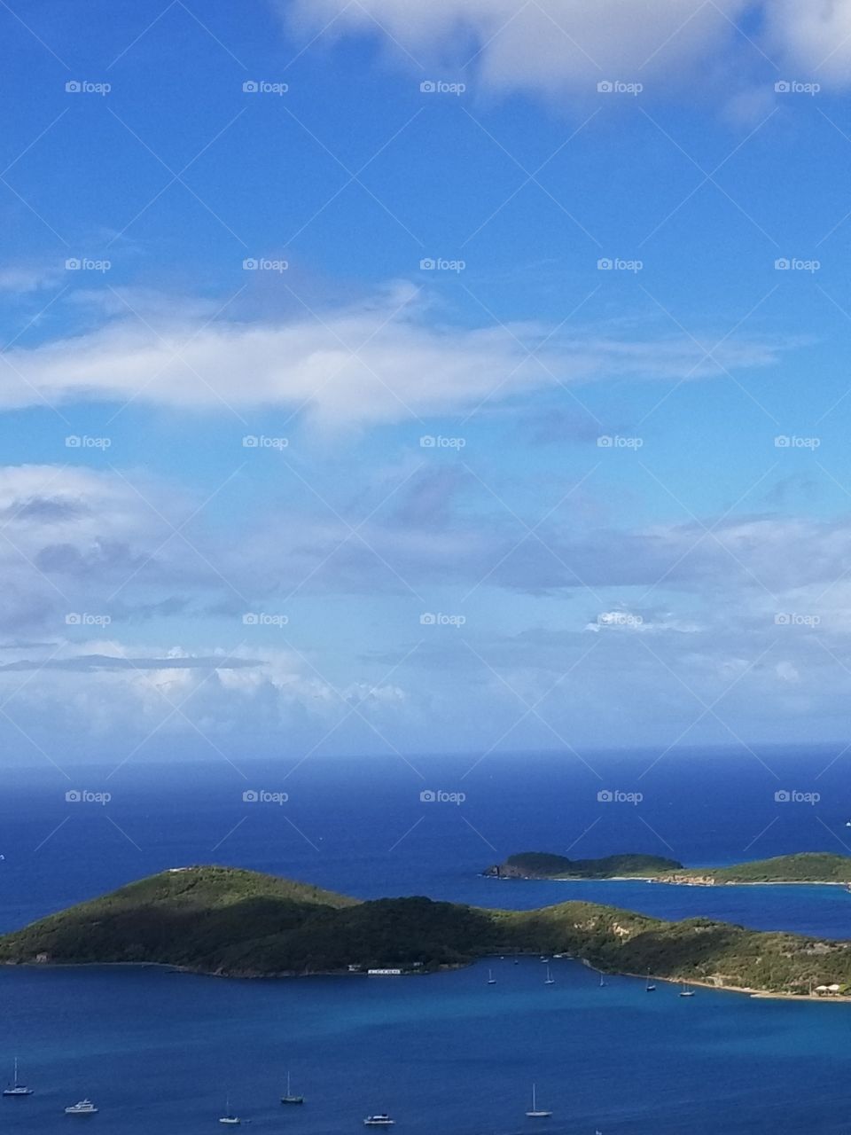 From the top of St Thomas island