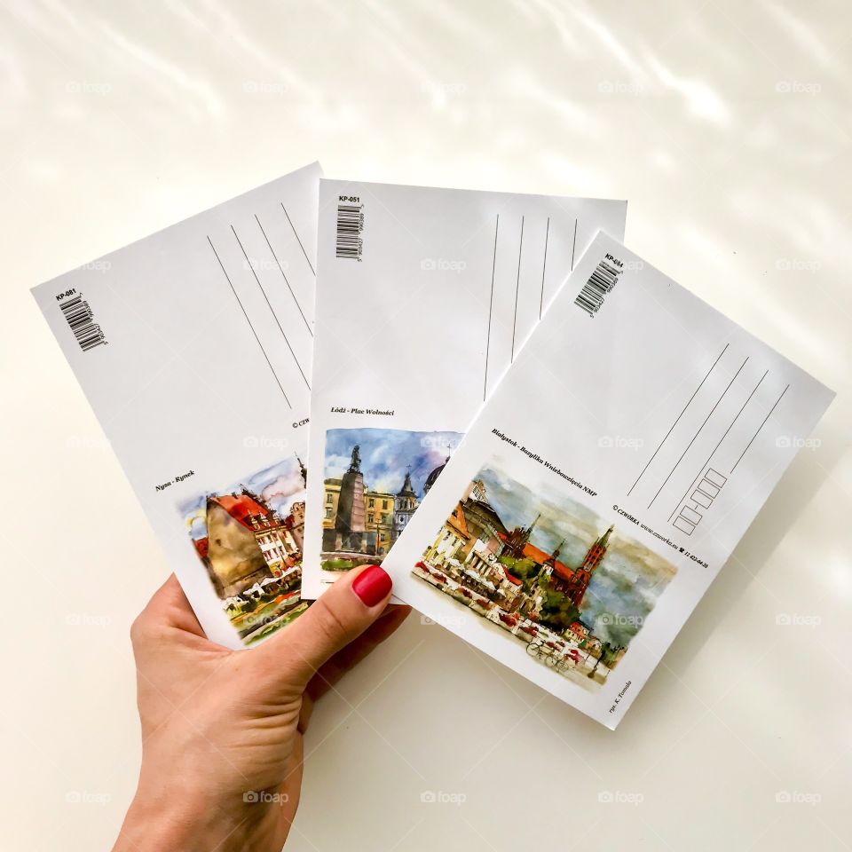 Sending postcards 