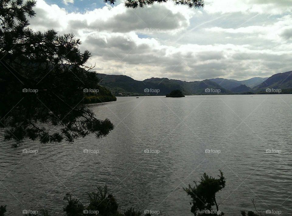 Derwent Water with a moody Sky