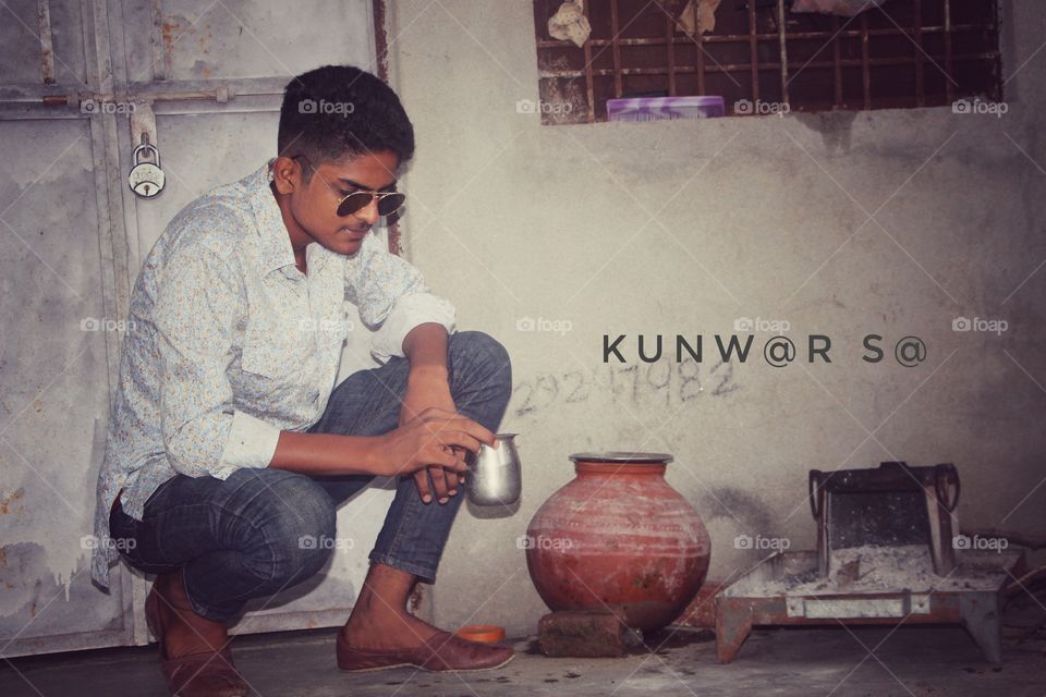 #desi #villager #Swagger #culture #india #proud #water #dringking #UrbanVillager