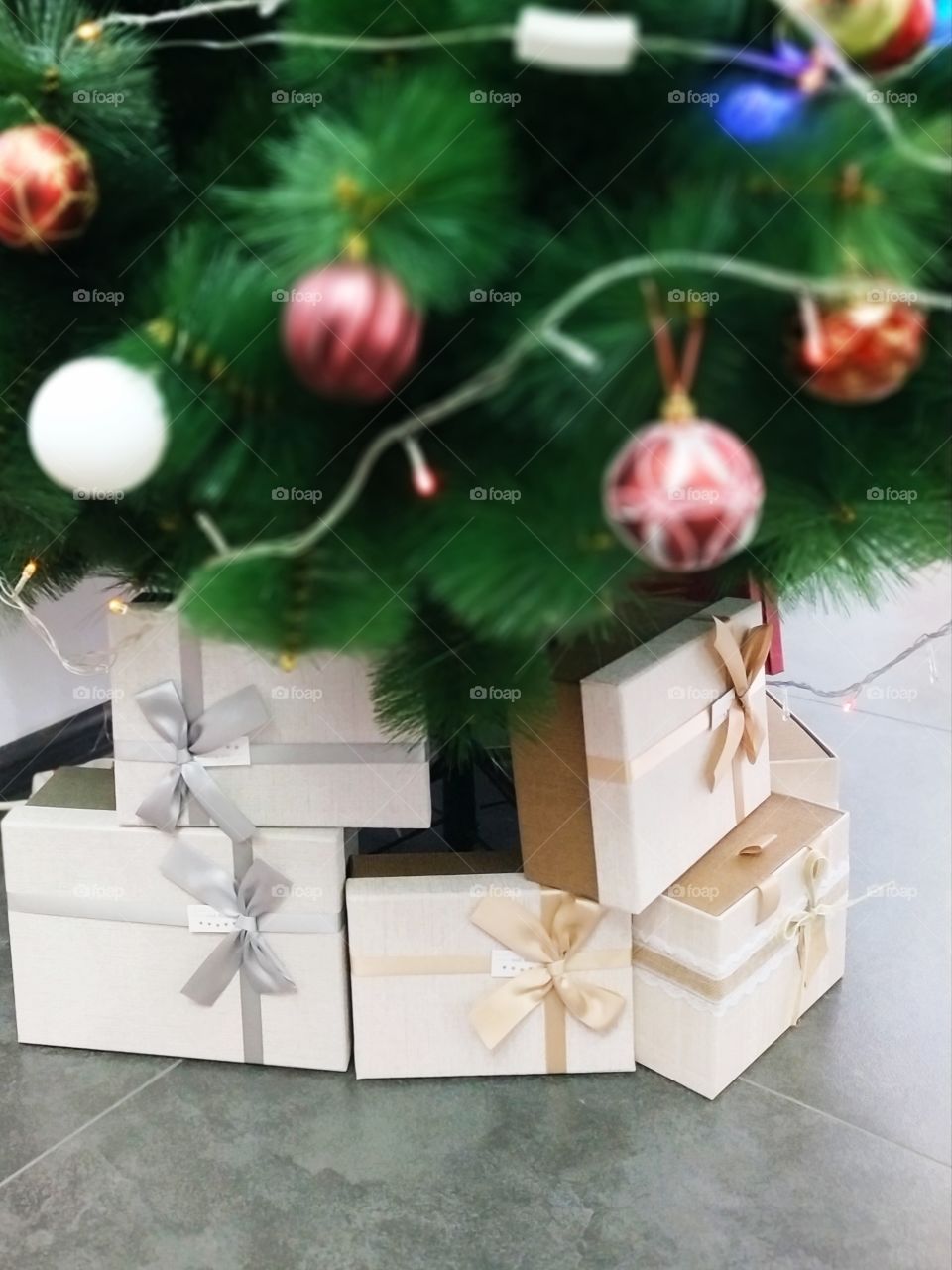 Christmas gifts under the tree