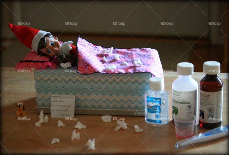 elf on the shelf sick